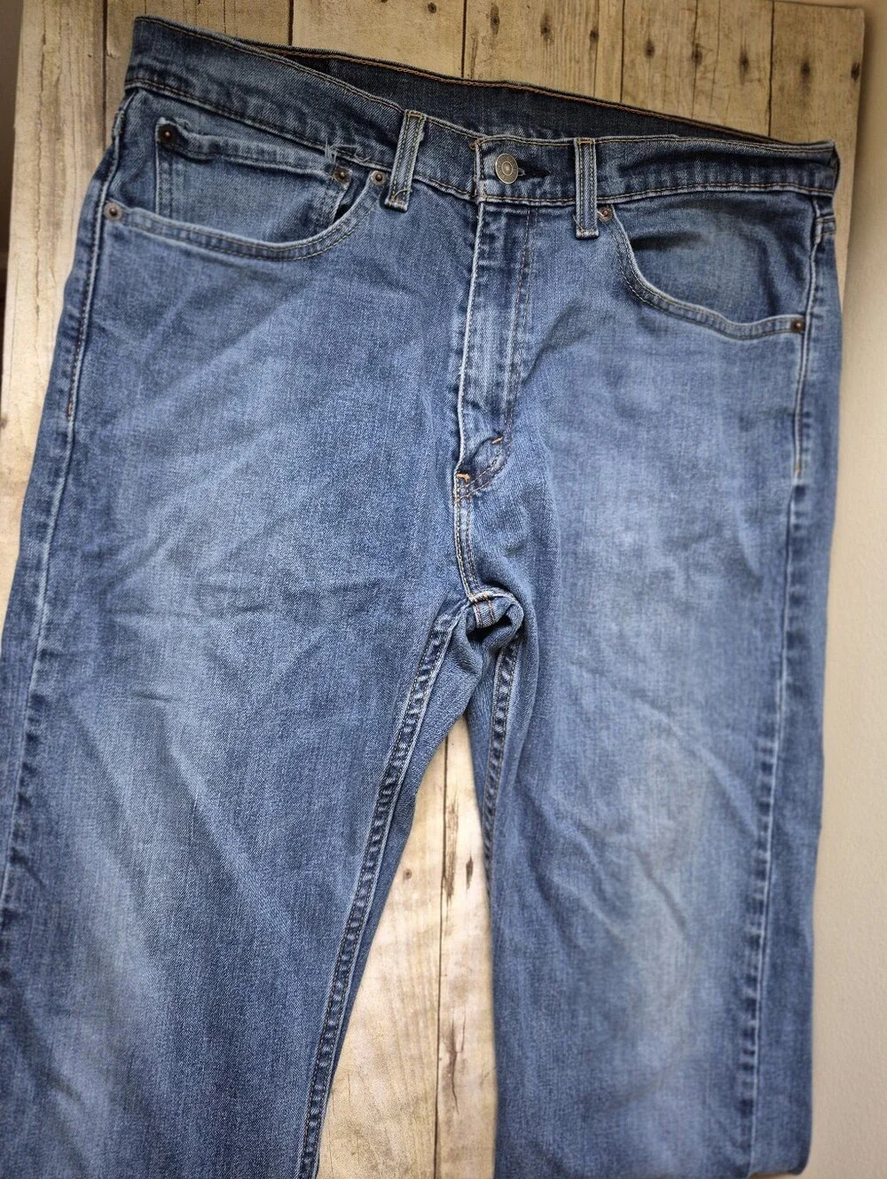 Men's Levi's 505 Classic Blue Denim Jeans, 34x30